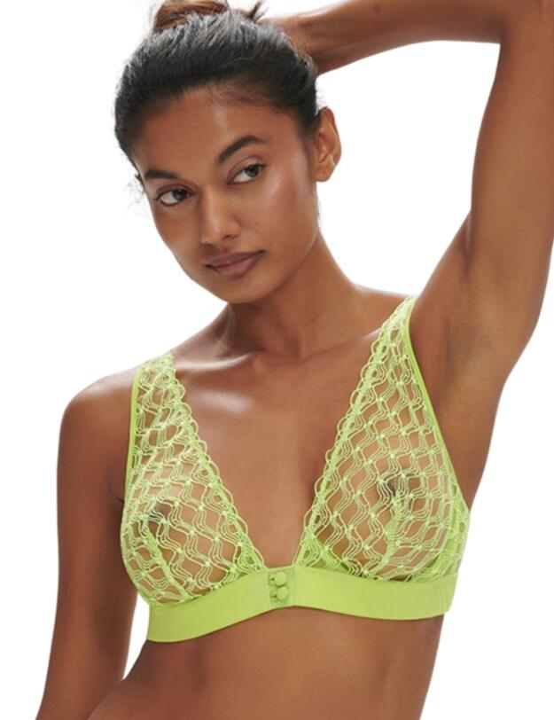Simone Perele Rose Underwired Triangle Bra Lime 
