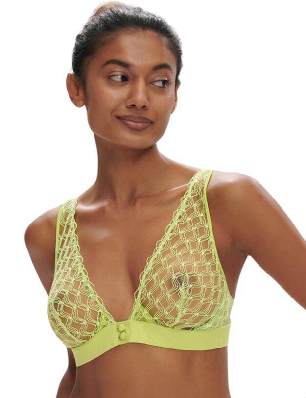 Simone Perele Rose Underwired Triangle Bra Lime 