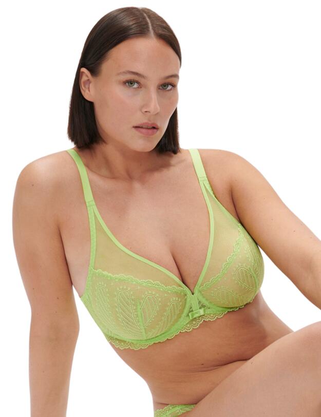 Simone Perele Canopee Plunging Underwired Bra Lime
