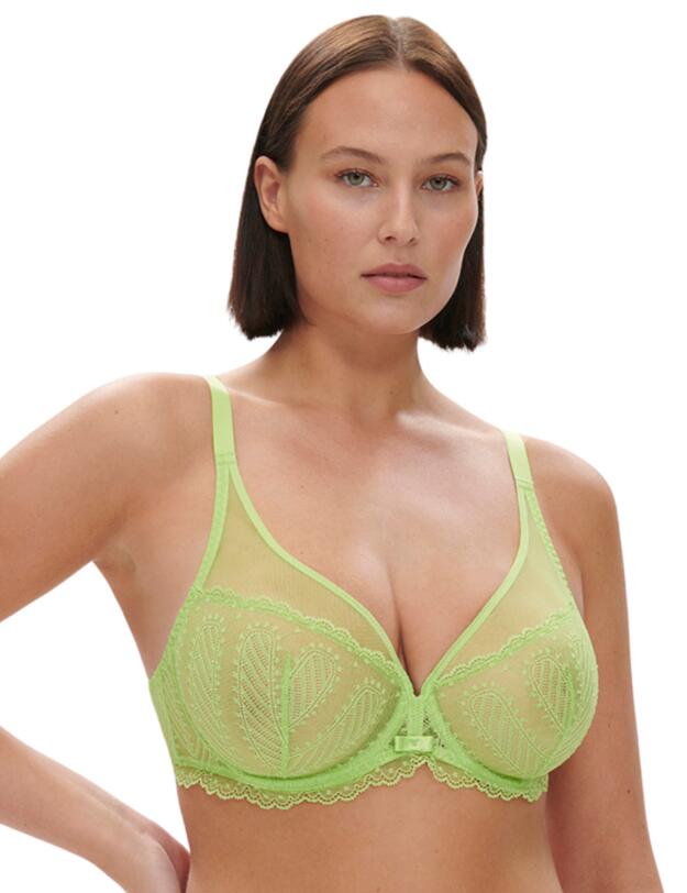 Simone Perele Canopee Plunging Underwired Bra Lime