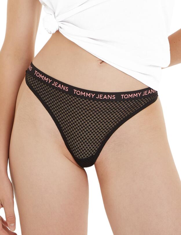 Tommy Hilfiger Lace Thong 3 Pack Black/Hot Heat/Tickled Pink
