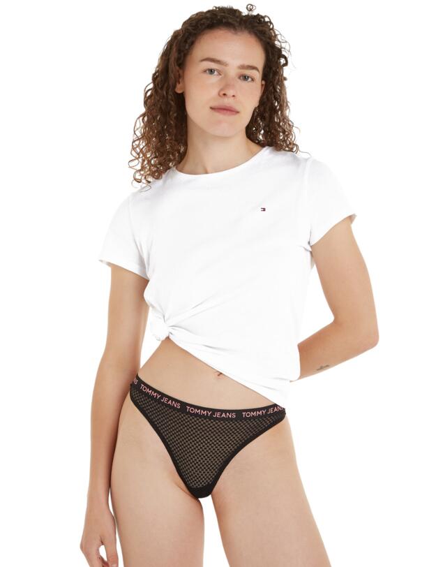 Tommy Hilfiger Lace Thong 3 Pack Black/Hot Heat/Tickled Pink