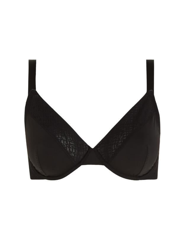 Tommy Hilfiger TH Monogram Triangle Bra Black