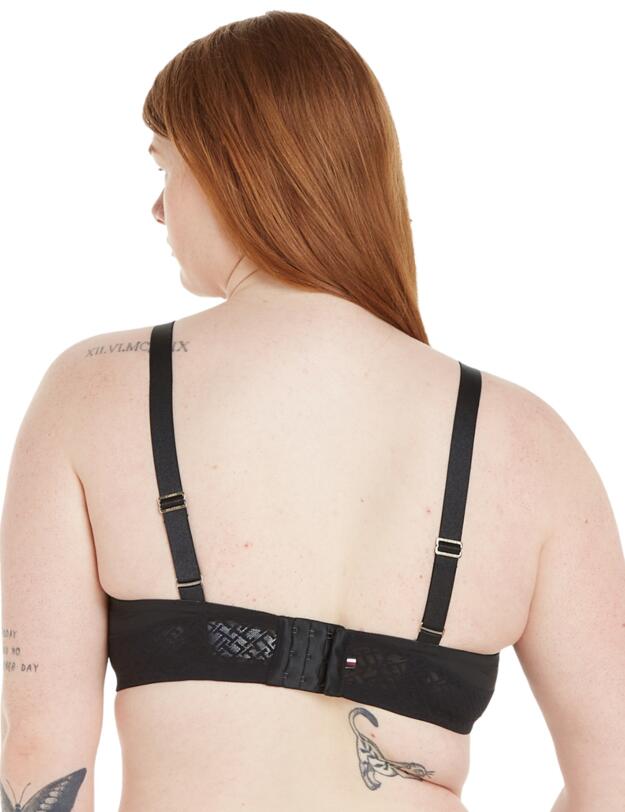Tommy Hilfiger TH Monogram Triangle Bra Black