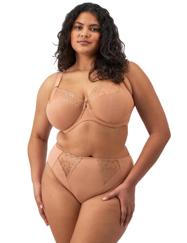Elomi Zarla High Leg Brief Cafe Au Lait
