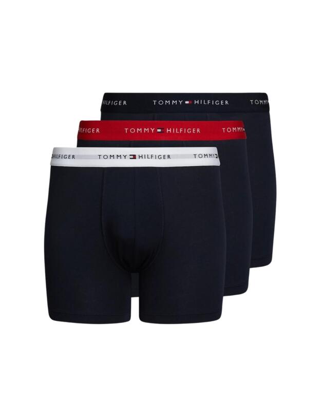 Tommy Hilfiger 3 Pack Boxer Briefs Desert Sky/ White/ Primary Red