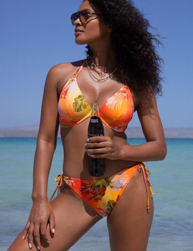 Freya Miami Sunset Halter Bikini Top Papaya