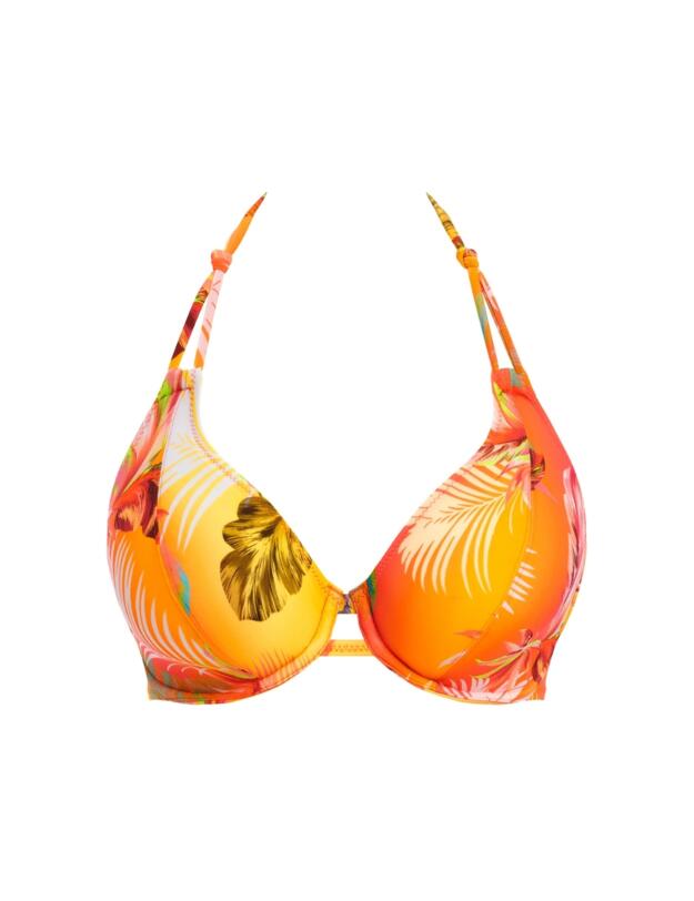 Freya Miami Sunset Halter Bikini Top Papaya