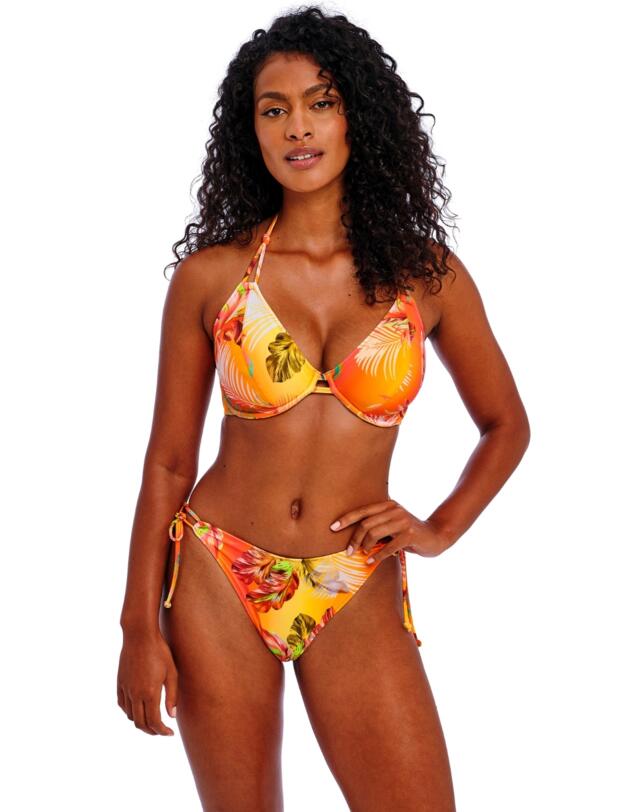 Freya Miami Sunset Halter Bikini Top Papaya