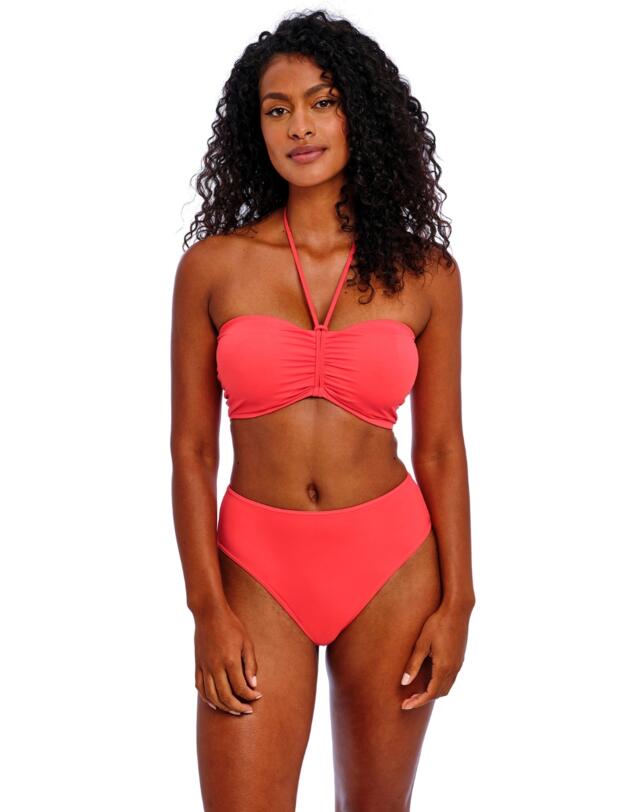 Freya Jewel Cove Bandeau Bikini Top Plain Sunset