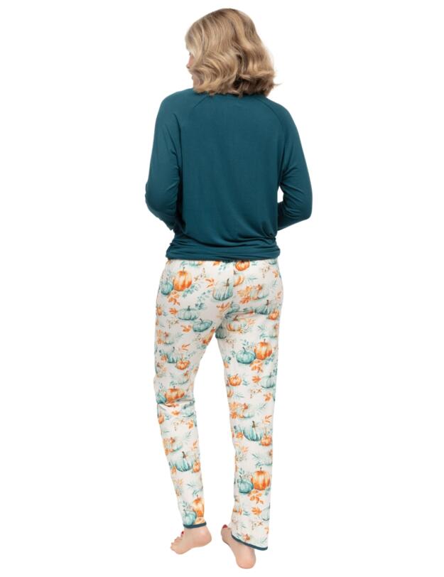 Cyberjammies Goldie Pumpkin Printed Jersey Pyjama Bottoms Cream Mix