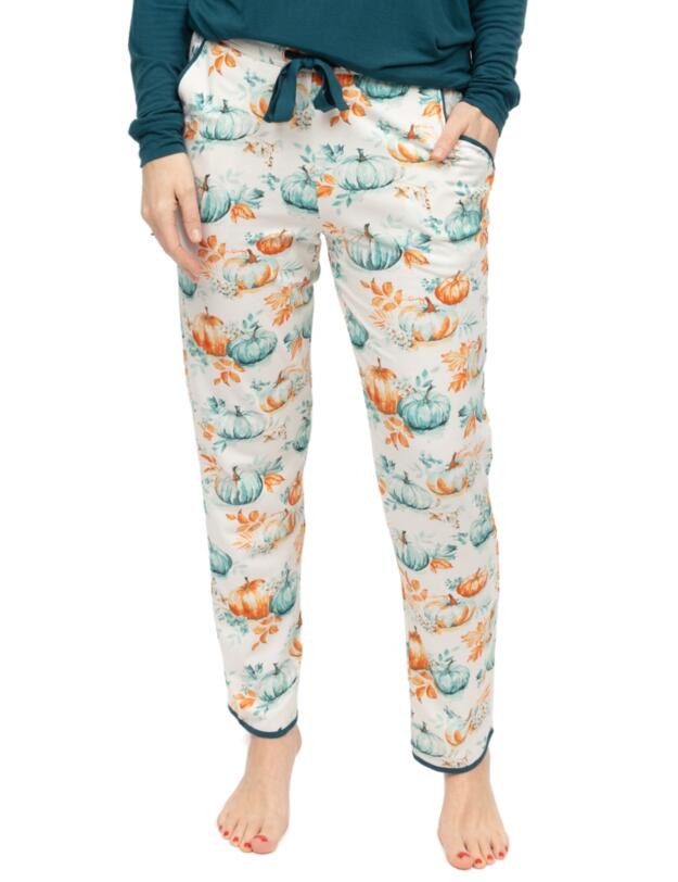 Cyberjammies Goldie Pumpkin Printed Jersey Pyjama Bottoms Cream Mix
