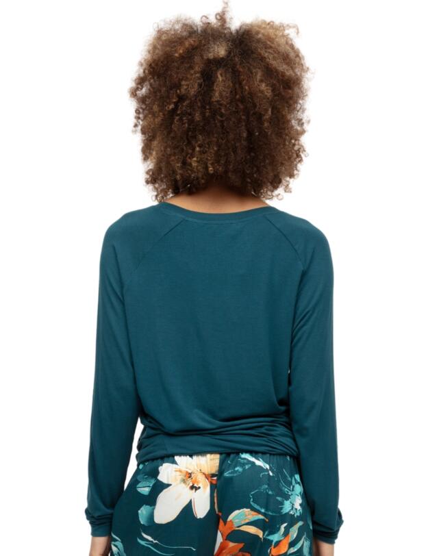 Cyberjammies Goldie Slouch Jersey Pyjama Top Teal