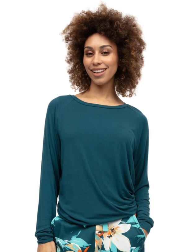 Cyberjammies Goldie Slouch Jersey Pyjama Top Teal