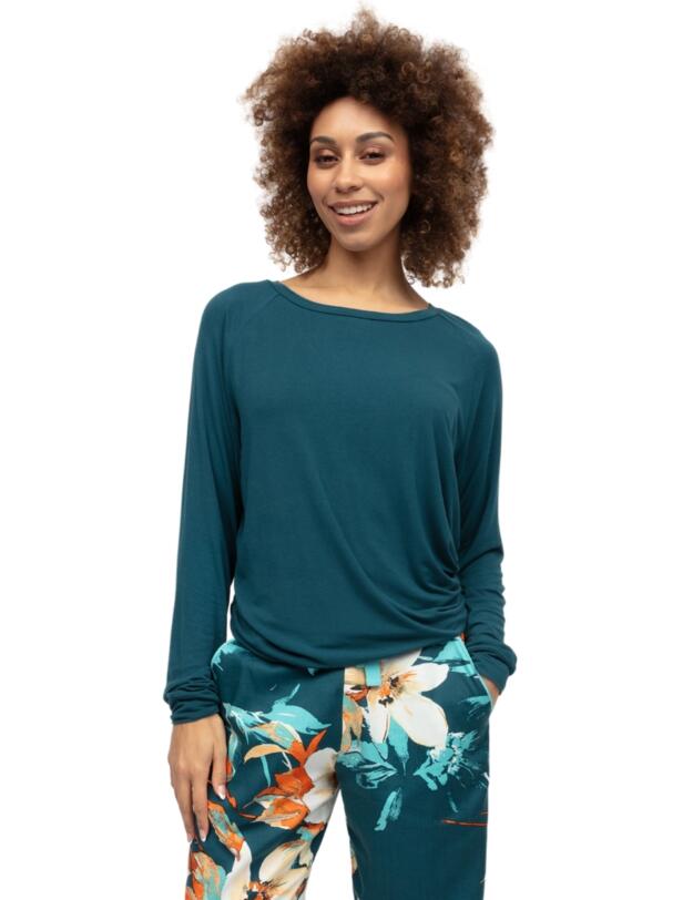 Cyberjammies Goldie Slouch Jersey Pyjama Top Teal