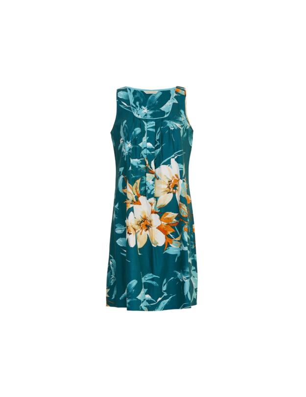 Cyberjammies Goldie Floral Print Short Nightdress Teal Mix