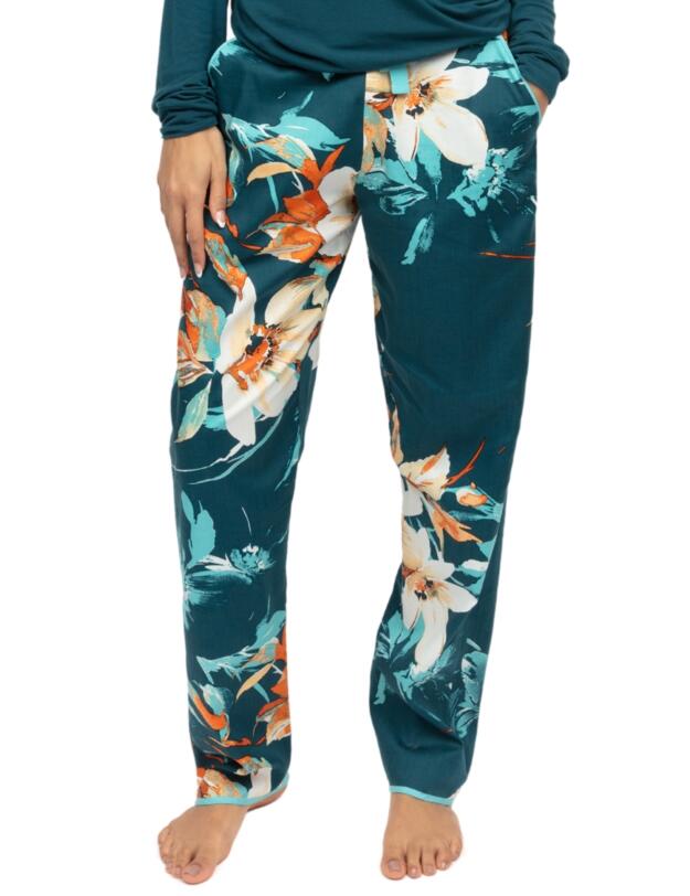 Cyberjammies Goldie Floral Print Pyjama Bottoms Teal Mix