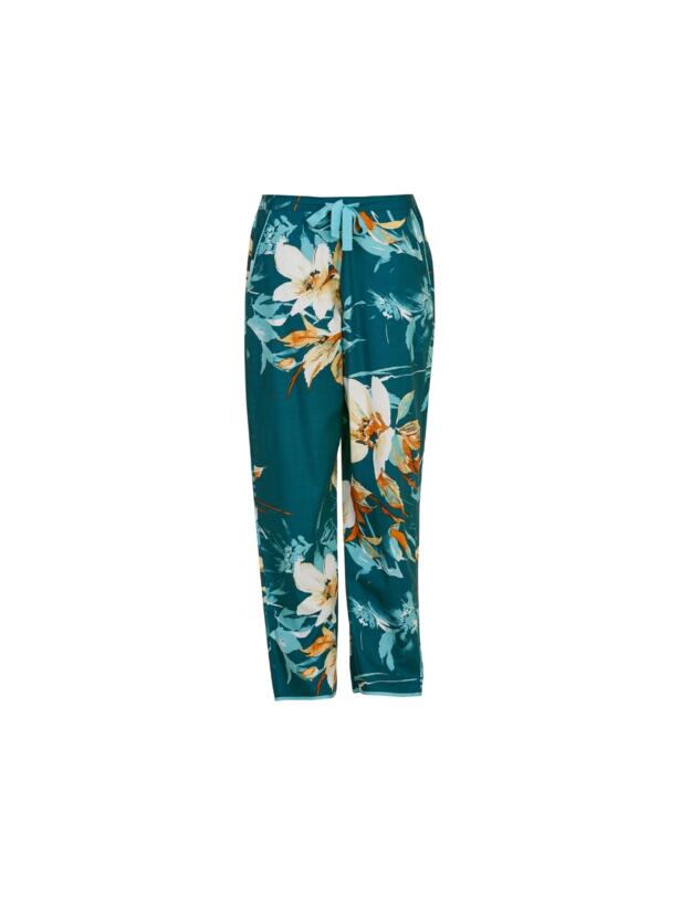 Cyberjammies Goldie Floral Print Pyjama Bottoms Teal Mix