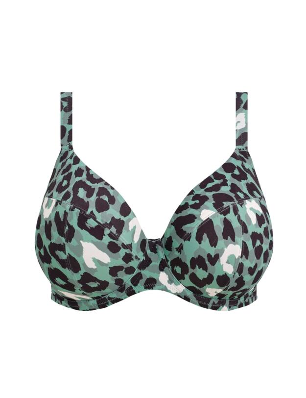 Elomi Jungle Bay Plunge Bikini Top Olive