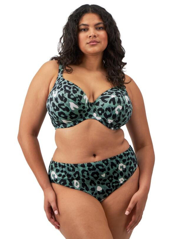 Elomi Jungle Bay Plunge Bikini Top Olive