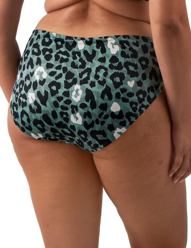 Elomi Jungle Bay Mid Rise Bikini Brief Olive