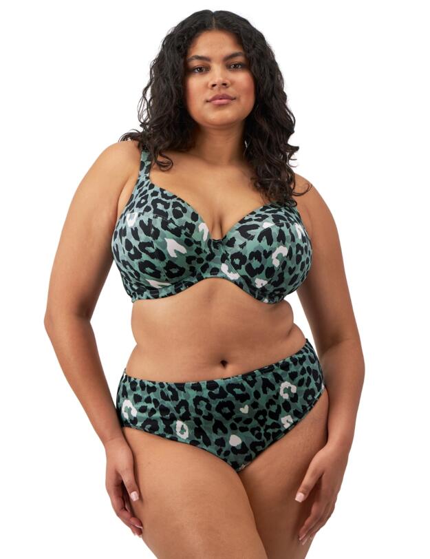 Elomi Jungle Bay Mid Rise Bikini Brief Olive