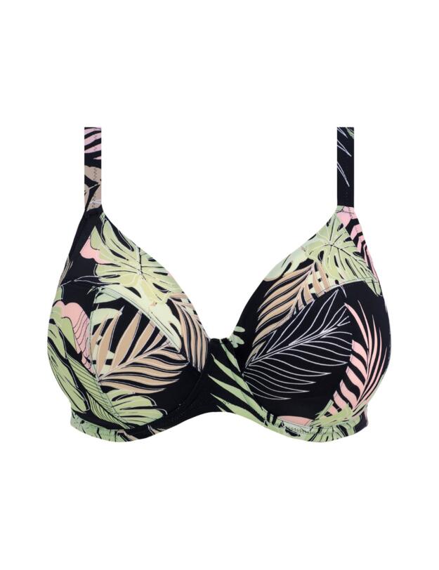 Elomi Tropical Retreat Plunge Bikini Top Black
