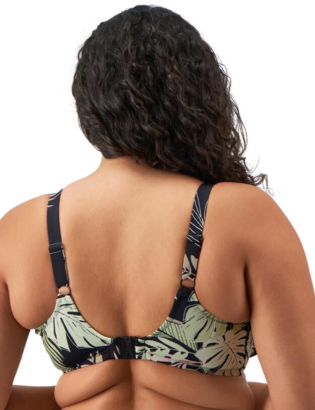 Elomi Tropical Retreat Plunge Bikini Top Black