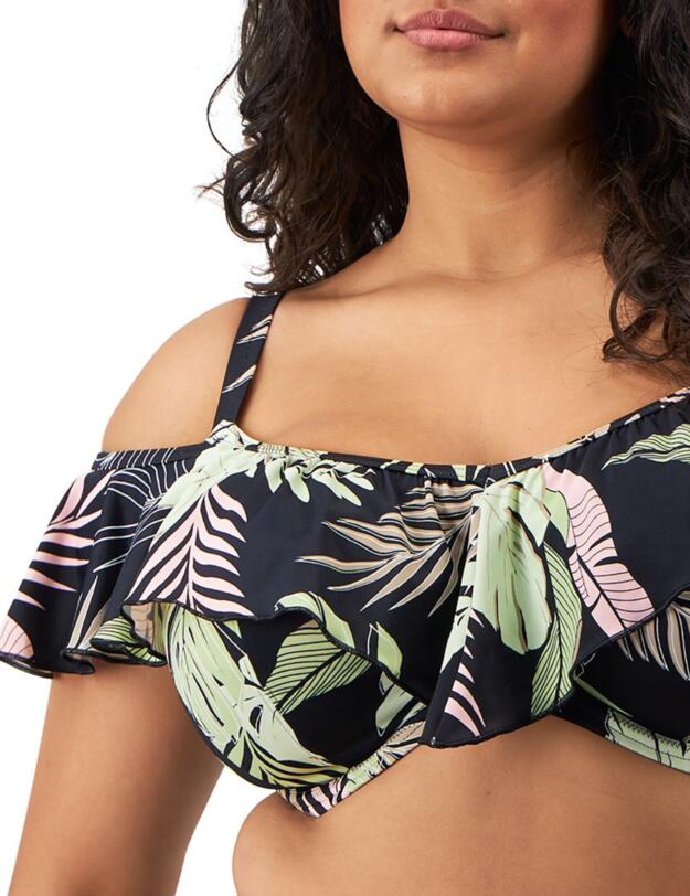 Elomi Tropical Retreat Underwired Bikini Top Black