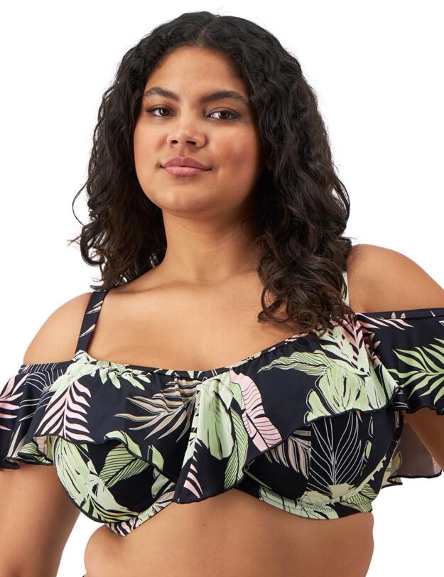 Elomi Tropical Retreat Underwired Bikini Top Black