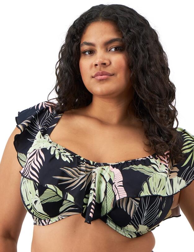 Elomi Tropical Retreat Underwired Bikini Top Black