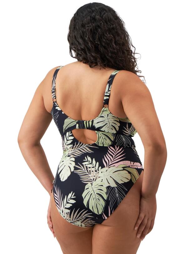 Elomi Tropical Retreat Non Wired Swimsuit Black