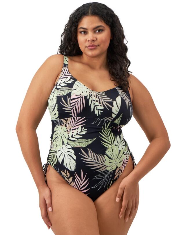 Elomi Tropical Retreat Non Wired Swimsuit Black