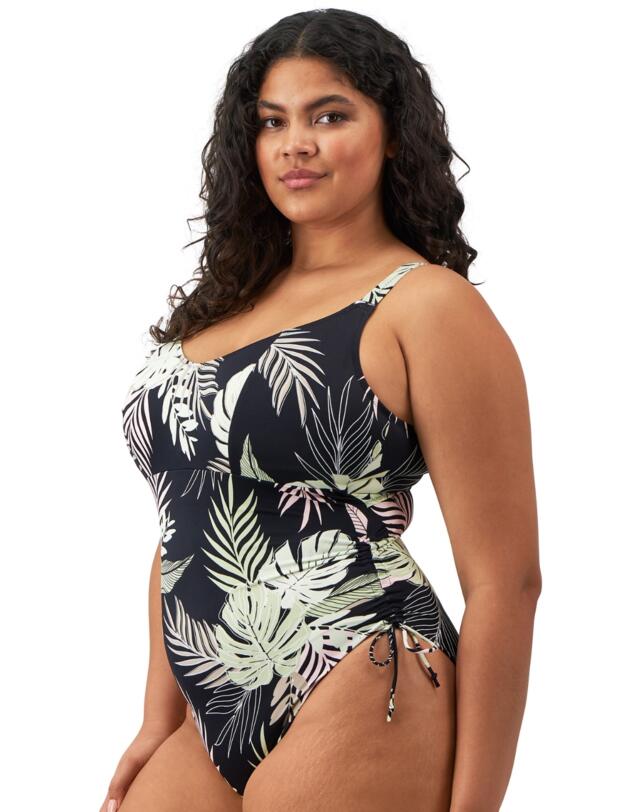 Elomi Tropical Retreat Non Wired Swimsuit Black