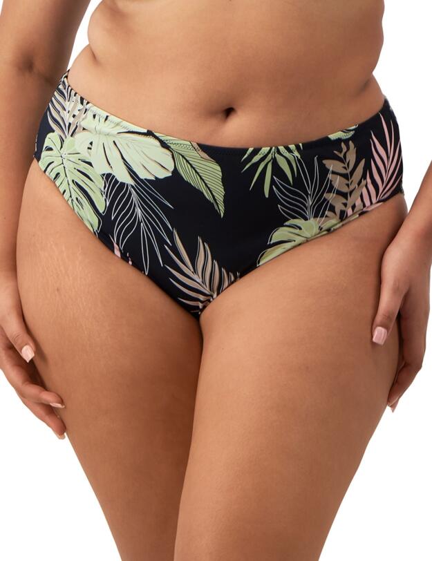 Elomi Tropical Retreat Mid Rise Bikini Brief Black