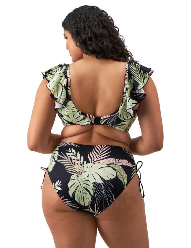 Elomi Tropical Retreat Mid Rise Bikini Brief Black