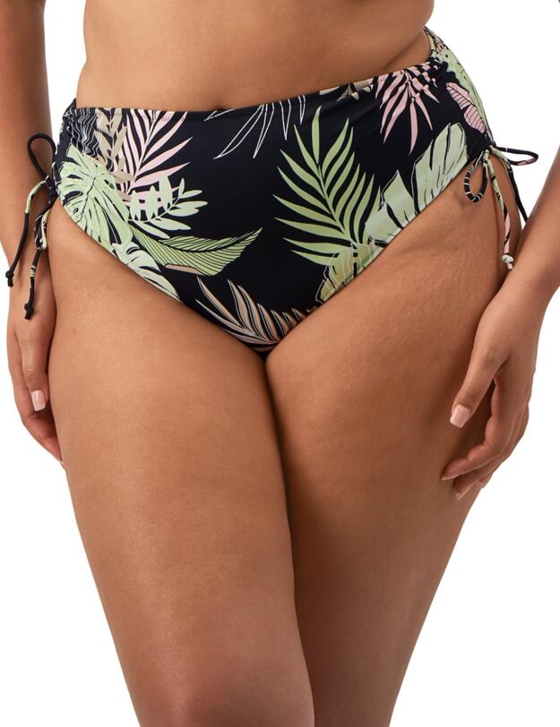 Elomi Tropical Retreat Mid Rise Bikini Brief Black