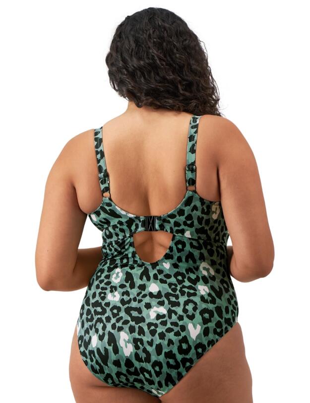 Elomi Jungle Bay Non Wired Plunge Swimsuit Black