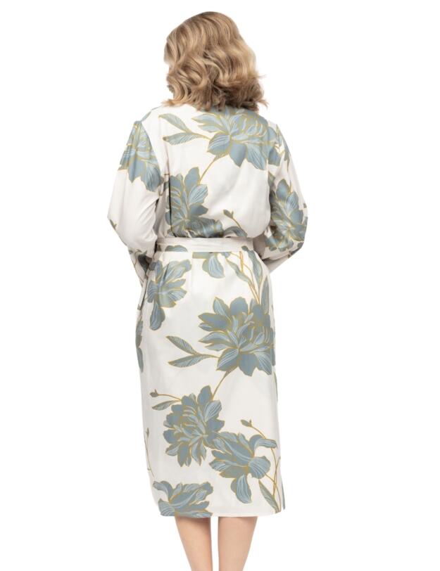 0431 Cyberjammies Piper Floral Print Long Dressing Gown - 0431 White Mix