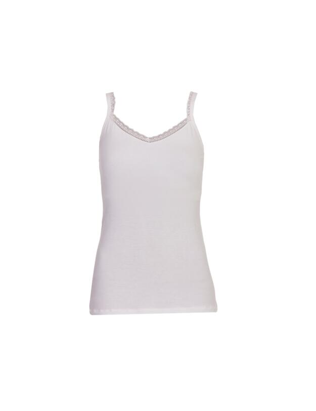 Cyberjammies Piper Lace Trim Jersey Hidden Support Vest White