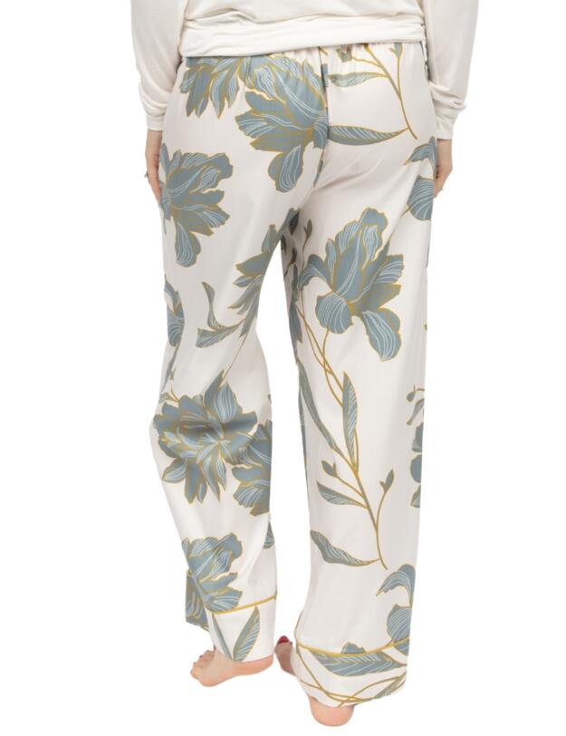 Cyberjammies Piper Floral Print Wide Pyjama Bottoms White Mix