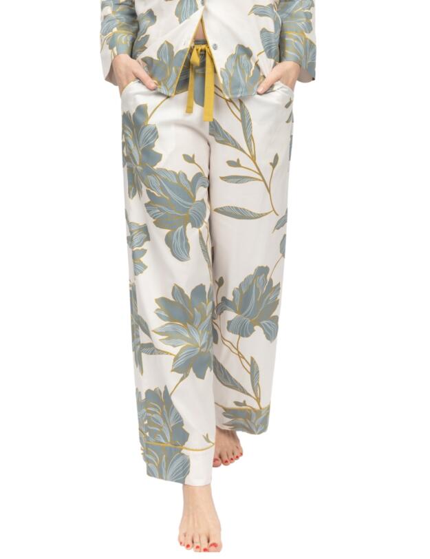 Cyberjammies Piper Floral Print Wide Pyjama Bottoms White Mix