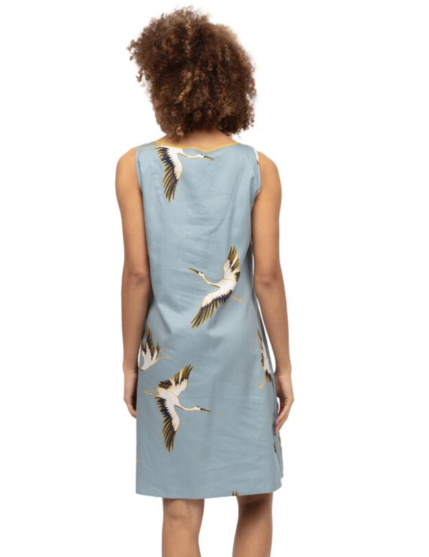 Cyberjammies Piper Crane Bird Print Short Nightdress White Mix