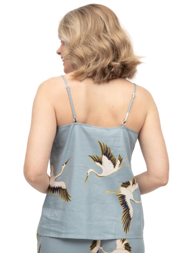 Cyberjammies Piper Crane Bird Print Cami Blue Mix
