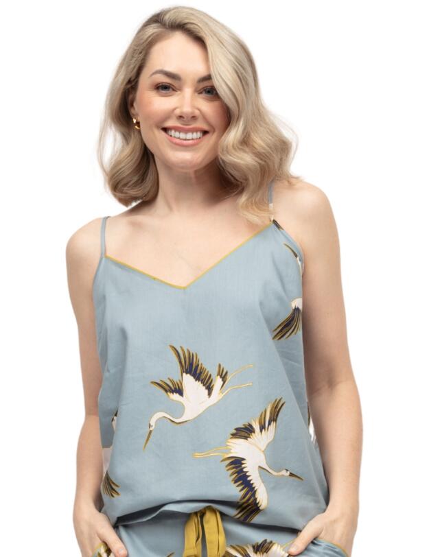 Cyberjammies Piper Crane Bird Print Cami Blue Mix