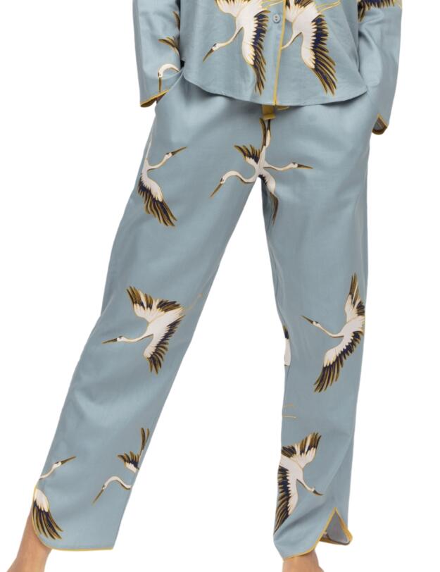 Cyberjammies Piper Crane Bird Print Pyjama Bottoms Blue Mix