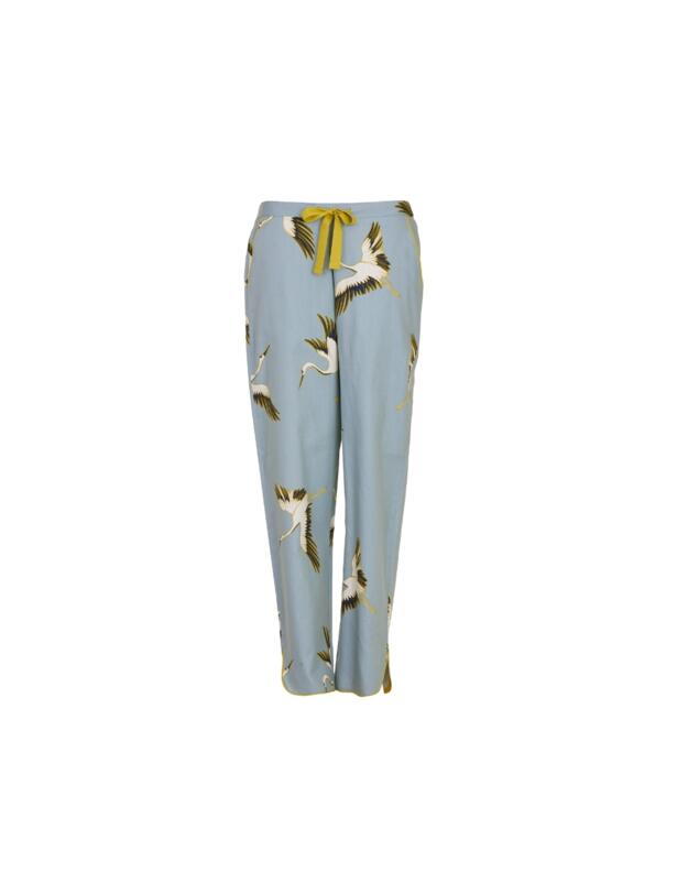 Cyberjammies Piper Crane Bird Print Pyjama Bottoms Blue Mix