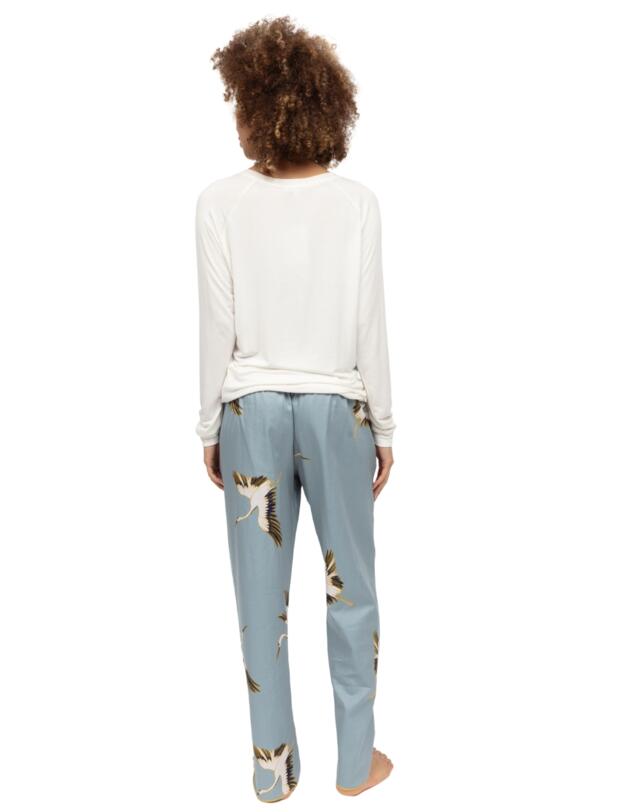 Cyberjammies Piper Crane Bird Print Pyjama Bottoms Blue Mix