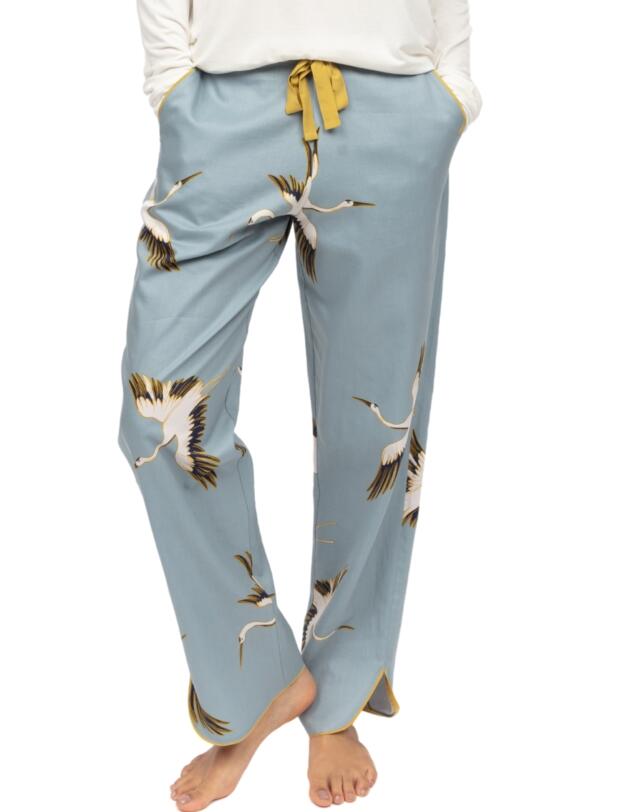 Cyberjammies Piper Crane Bird Print Pyjama Bottoms Blue Mix