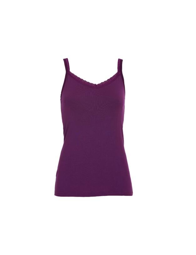 Cyberjammies Colette Lace Trim Jersey Hidden Support Vest Dark Purple